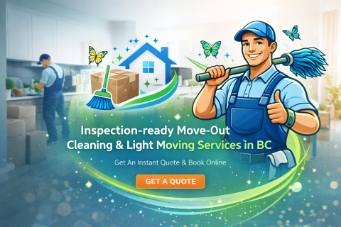Move-Out Services in British Columbia Cleaning. Moving. Zero-Stress Exits. End-of-tenancy cleaning, light moving, carpet care, and disposal — designed to pass landlord inspections, protect deposits, and close transitions smoothly across British Columbia.